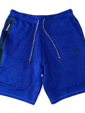 Nike Tech Workout Casual Sweat Shorts Drawstring Mens Size XL Blue (D)